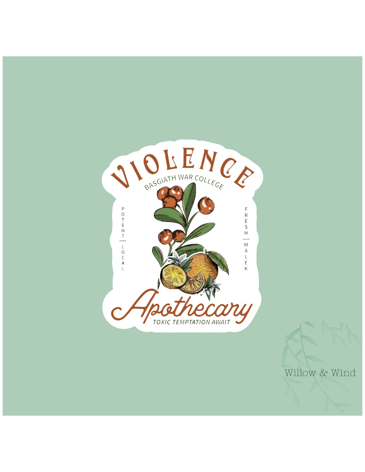 Violence Apothecary - Fourth Wing Sticker