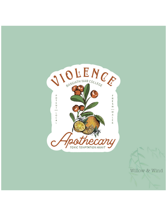 Violence Apothecary - Fourth Wing Sticker