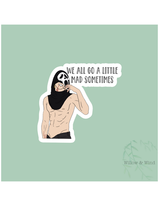 Go A Little Mad Gothic Sticker