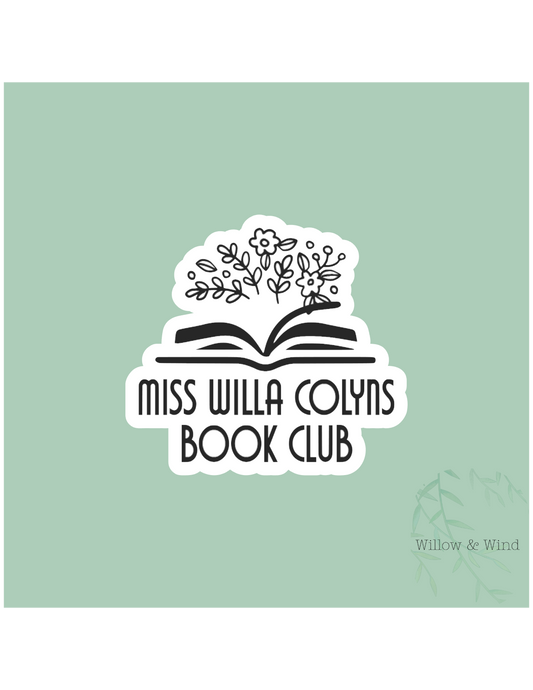 Willa Colyns Book Club - Bookish Sticker